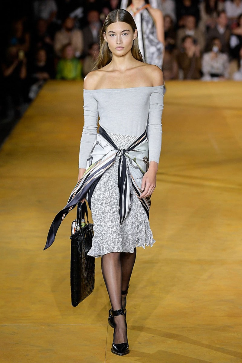 Burberry Riccardo Tisci Spring Summer 2020 London Fashion Week Dress Grey