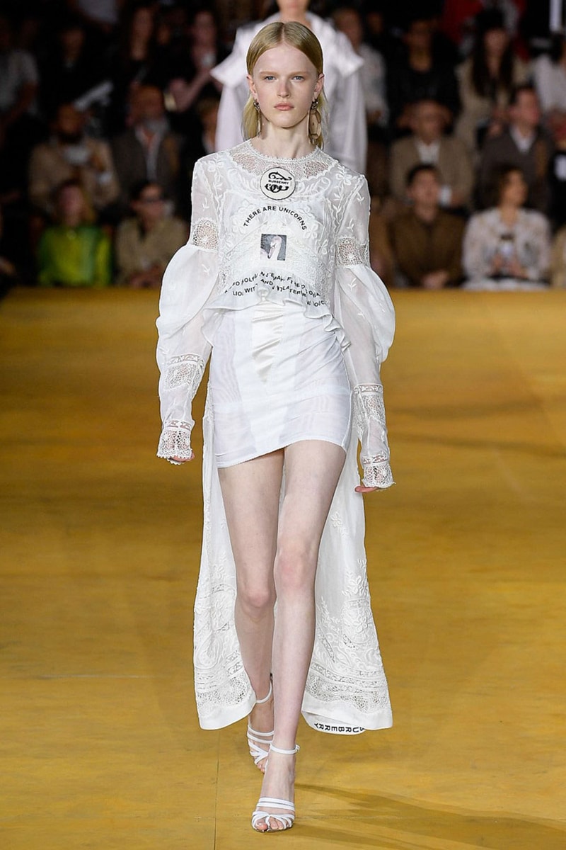 Burberry Riccardo Tisci Spring Summer 2020 London Fashion Week Dress White