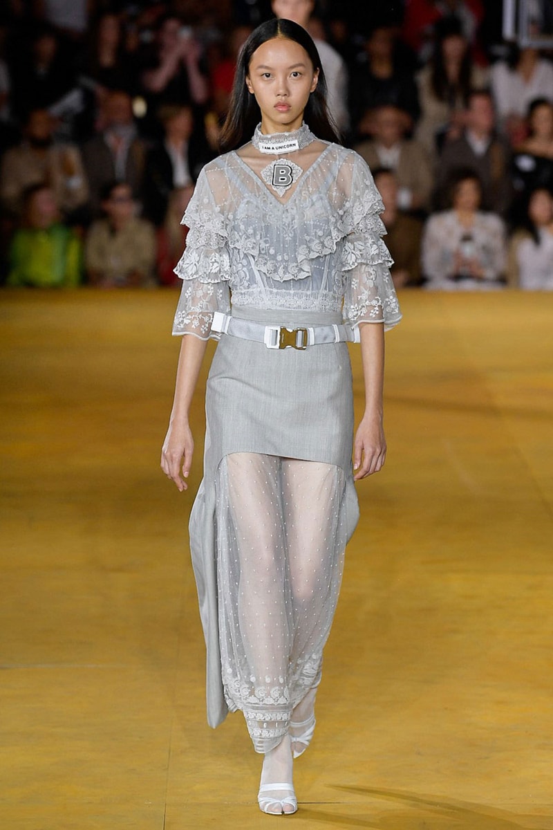 Burberry Riccardo Tisci Spring Summer 2020 London Fashion Week Dress Grey