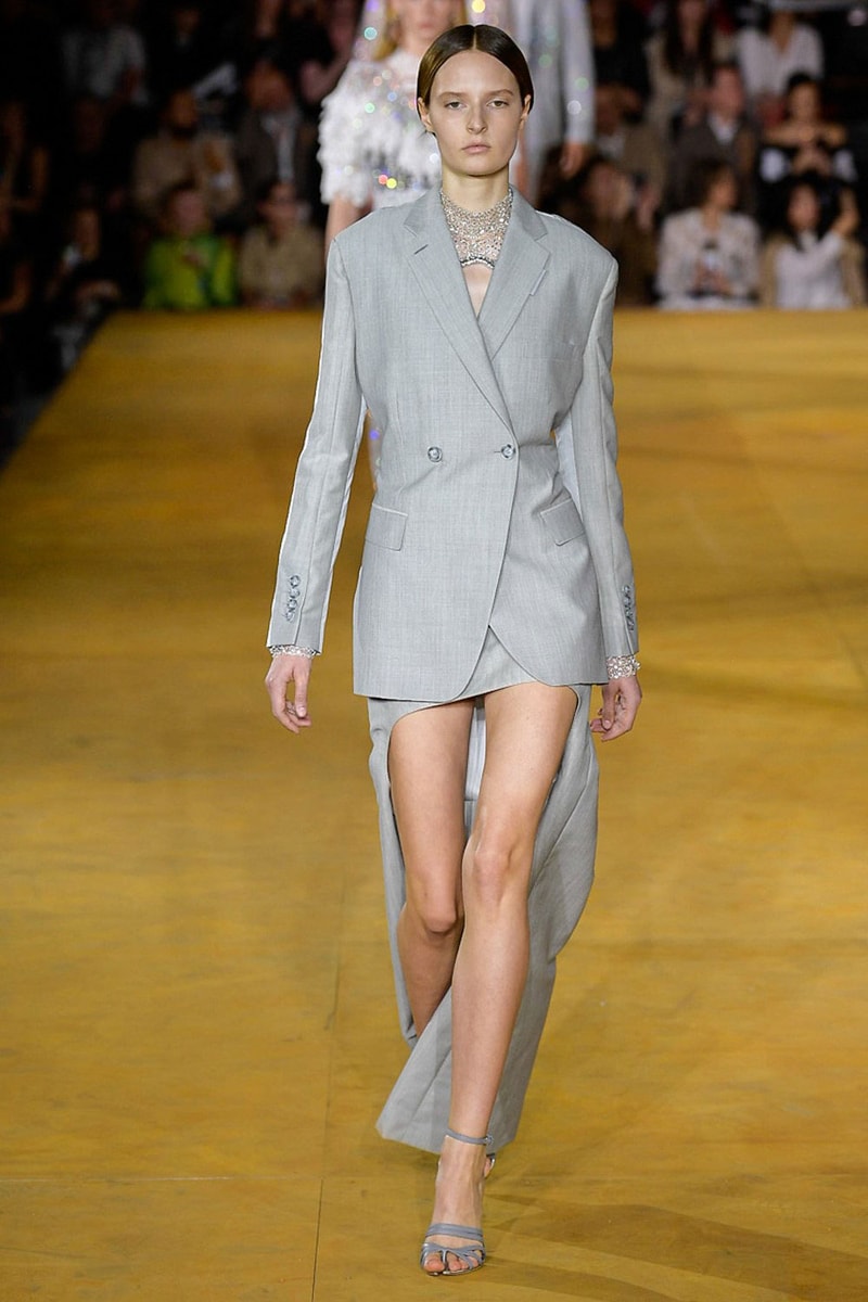 Burberry Riccardo Tisci Spring Summer 2020 London Fashion Week Blazer Skirt Grey