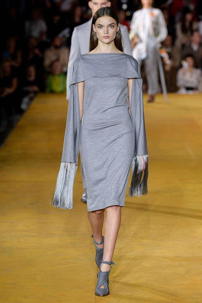 Burberry Riccardo Tisci Spring Summer 2020 London Fashion Week Dress Grey
