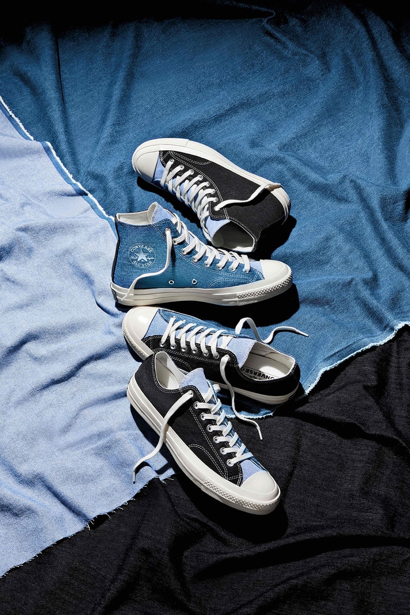 converse renew tri panel denim chuck 70 sneakers jeans sustainable fashion release date