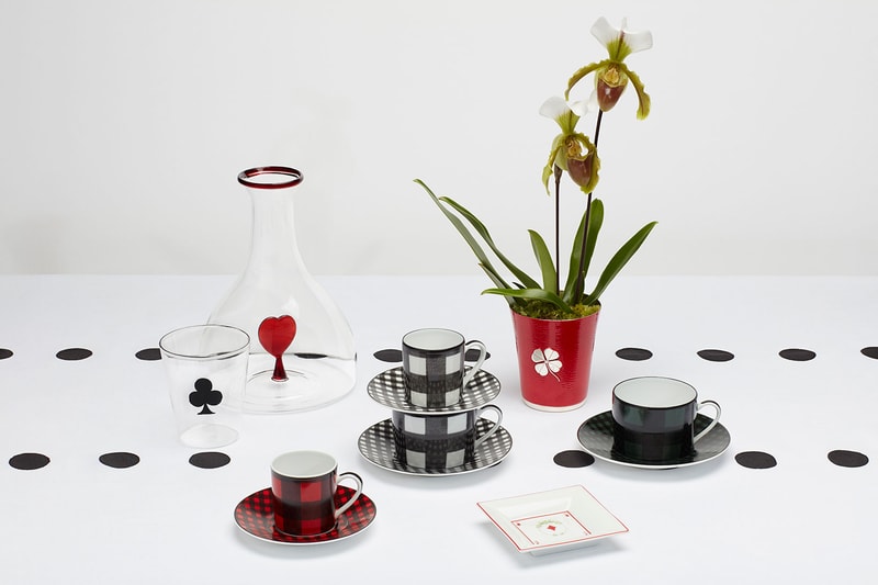 dior maison check'n'dior homeware collection plates cups glasses maria grazia chiuri