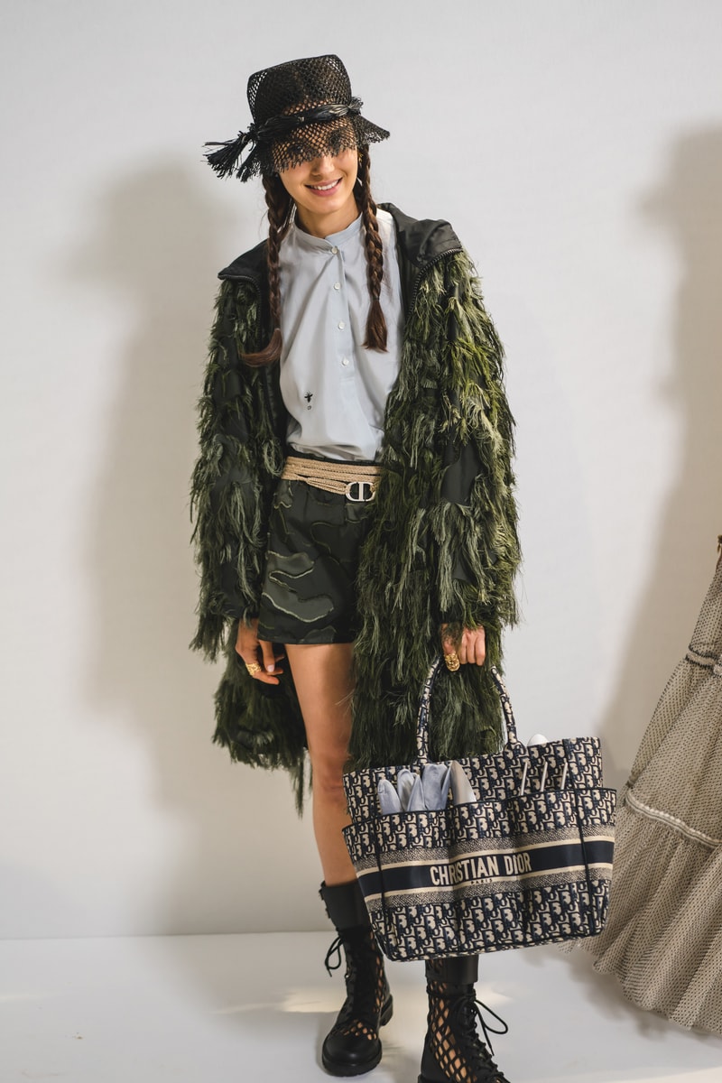Dior Spring Summer 2020 Paris Fashion Week Collection Show Backstage Look Jacket Bag Black