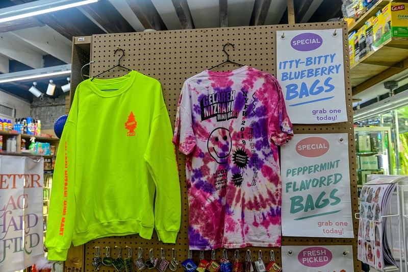 gelareh mizrahi bags mini mart pop up new york city neon bodega shop purses