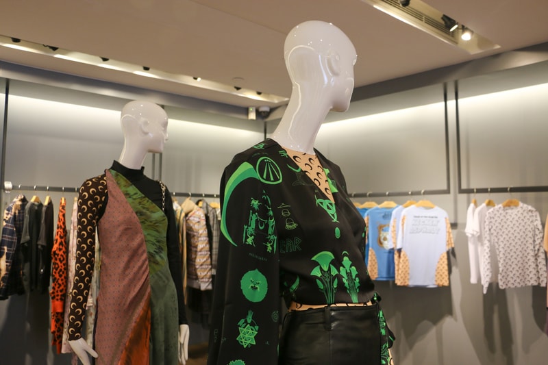 Joyce x Marine Serre Capsule Collection Hong Kong Tops Black Green Pink