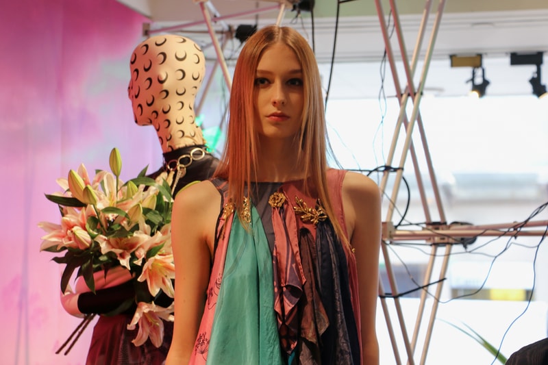 Joyce x Marine Serre Capsule Collection Hong Kong Dress Pink Green