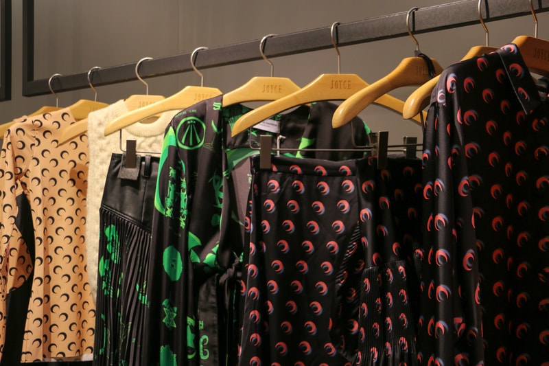 Joyce x Marine Serre Capsule Collection Hong Kong Tops Pink Green Black