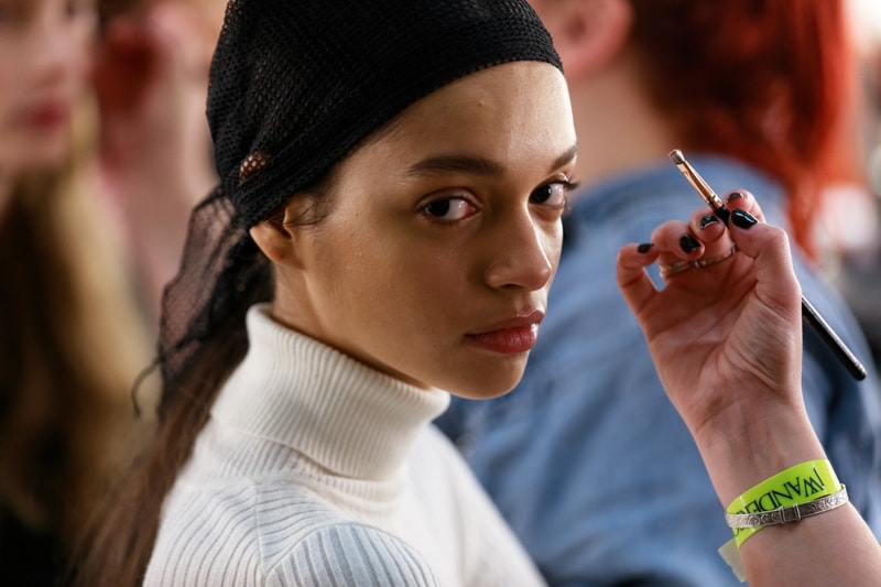 JW Anderson London Fashion Week Backstage Beauty Show SS20 Spring Summer 2020 Hair Makeup Process Kiko Milano Jonathan Anderson Collection Presentation