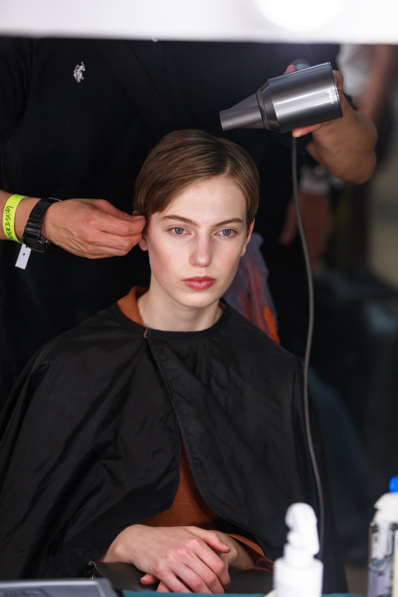 JW Anderson London Fashion Week Backstage Beauty Show SS20 Spring Summer 2020 Hair Makeup Process Kiko Milano Jonathan Anderson Collection Presentation