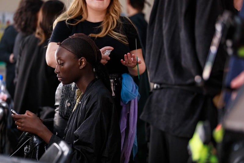 JW Anderson London Fashion Week Backstage Beauty Show SS20 Spring Summer 2020 Hair Makeup Process Kiko Milano Jonathan Anderson Collection Presentation