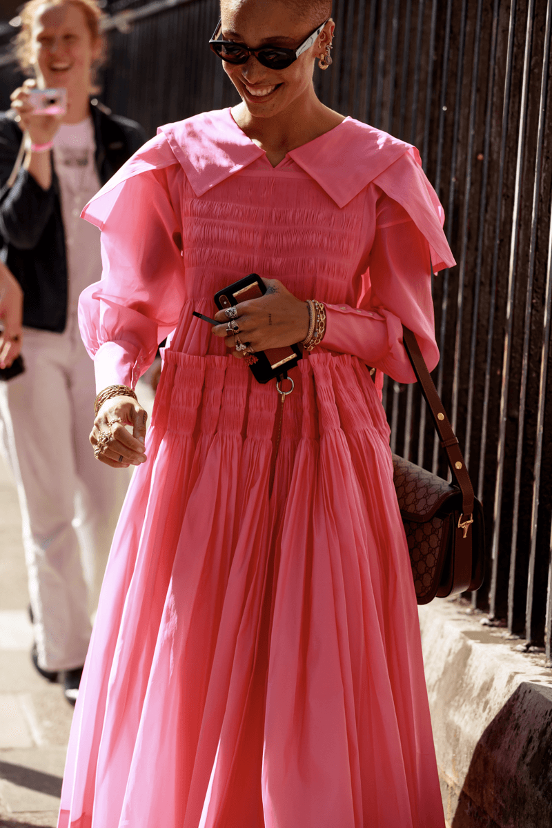 Best London Fashion Week SS20 Street Style Looks Jisoo Peggy Gou Off Duty Models Outfits LFW Spring Summer Adwoa Aboah Jourdan Dunn Jorja Smith