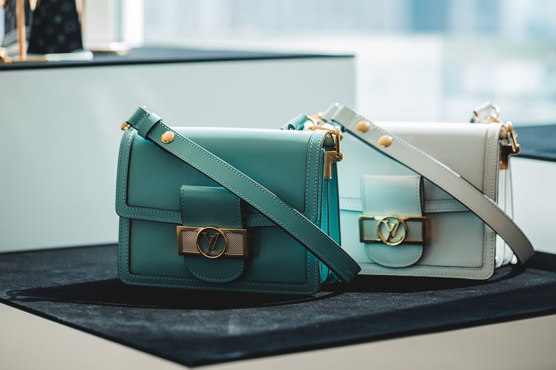 louis vuitton cruise 2020 collection closer look preview monogram gold logo bags clutch phone case egg scarf scarves accessories