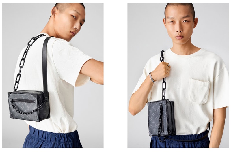 Louis Vuitton Monogram Eclipse Bag Collection Virgil Abloh Designs Print LV Pochette Bag Soft Trunk Accessories Release 