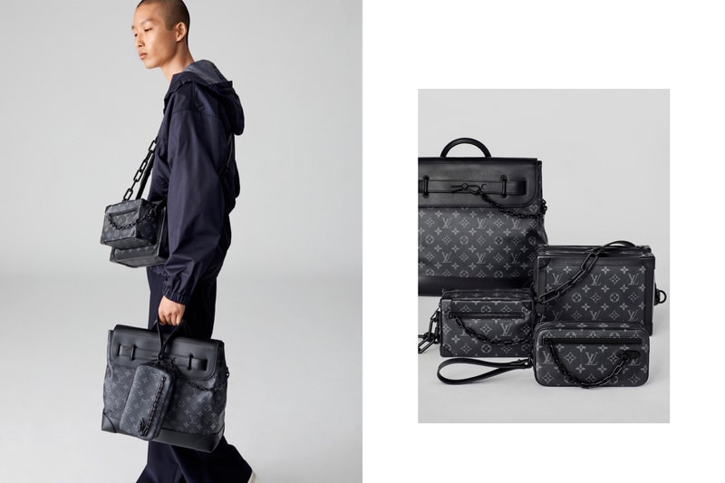 Louis Vuitton Monogram Eclipse Bag Collection Virgil Abloh Designs Print LV Pochette Bag Soft Trunk Accessories Release 