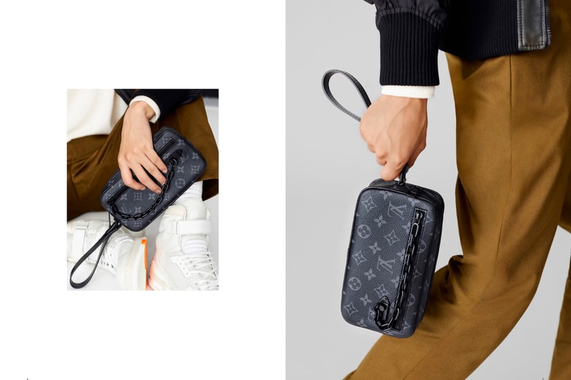 Louis Vuitton Monogram Eclipse Bag Collection Virgil Abloh Designs Print LV Pochette Bag Soft Trunk Accessories Release 