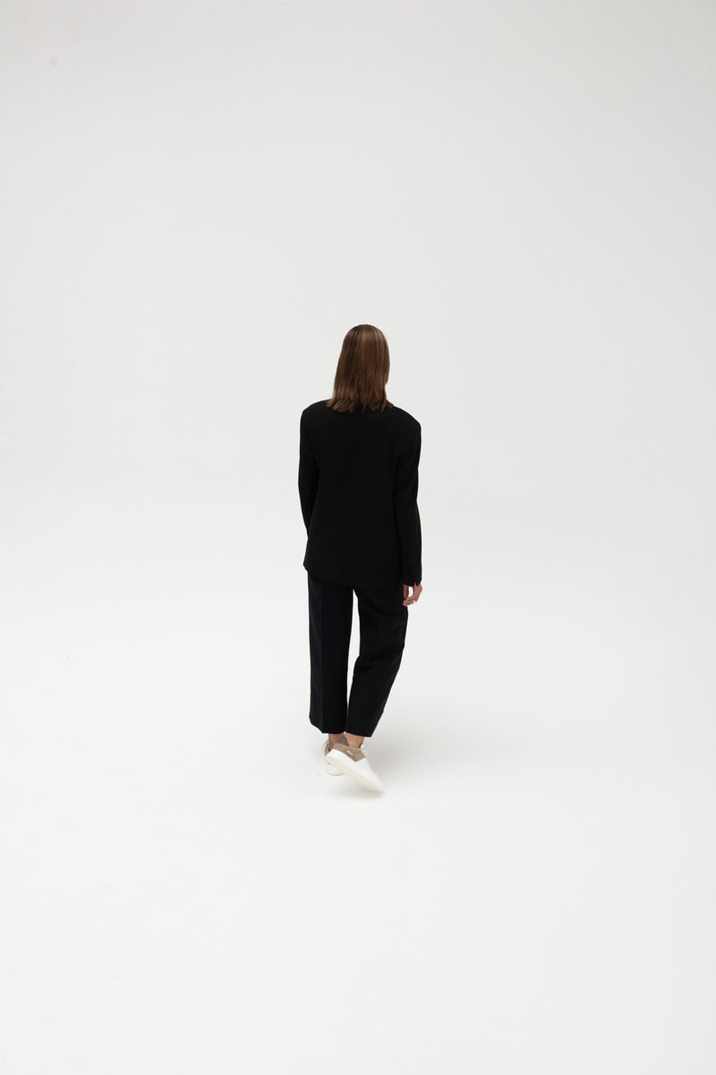 Maha Amsterdam x Filling Pieces Low Plain Court Sneaker White Brown Blazer Pants Black