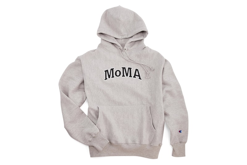 MoMA x Champion Exclusive Hoodie Collection Blue Grey Black Logo 
