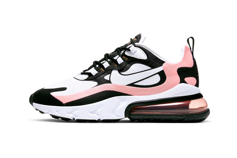 Nike Air Max 270 React Black Bleached Coral Metallic Gold White