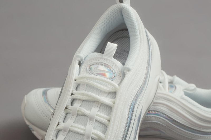 Nike Air Max 97 White Iridescent Sneaker Release Chrome Silver Glitter Trainer Footwear Grey Shiny Where to Buy