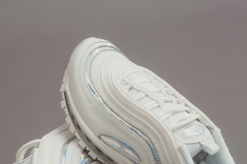 Nike Air Max 97 White Iridescent Sneaker Release Chrome Silver Glitter Trainer Footwear Grey Shiny Where to Buy