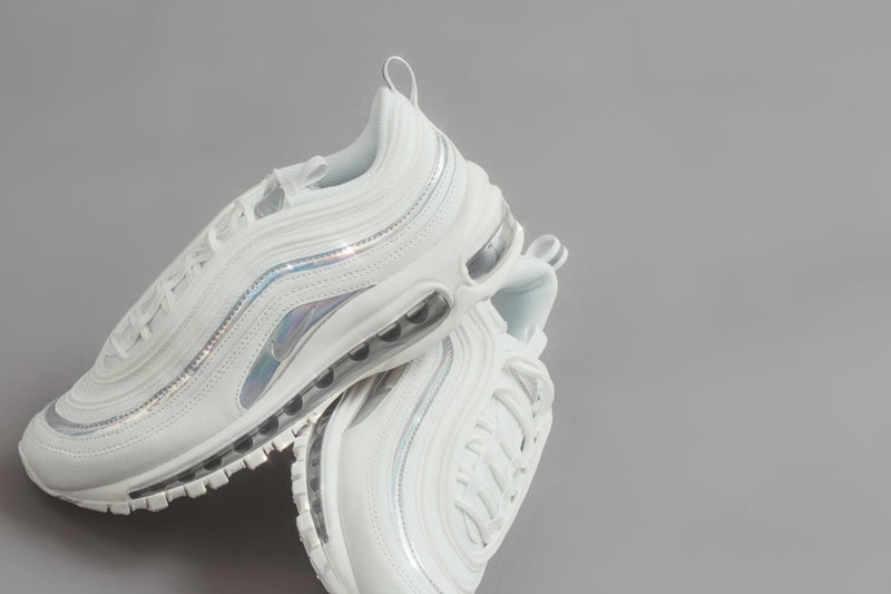 Nike Air Max 97 White Iridescent Sneaker Release Chrome Silver Glitter Trainer Footwear Grey Shiny Where to Buy
