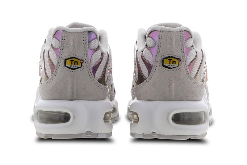 nike tn air max plus purple white orange holographic metallic sneaker price release