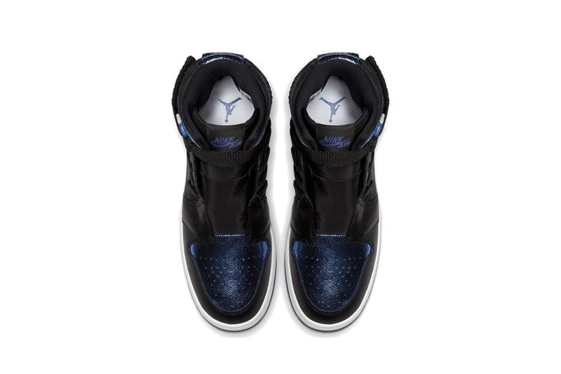 Nike Air Jordan Nova XX Metallic Blue/Black Sneaker Shoe Trainer White Shiny Statement Logo Jordan 1 