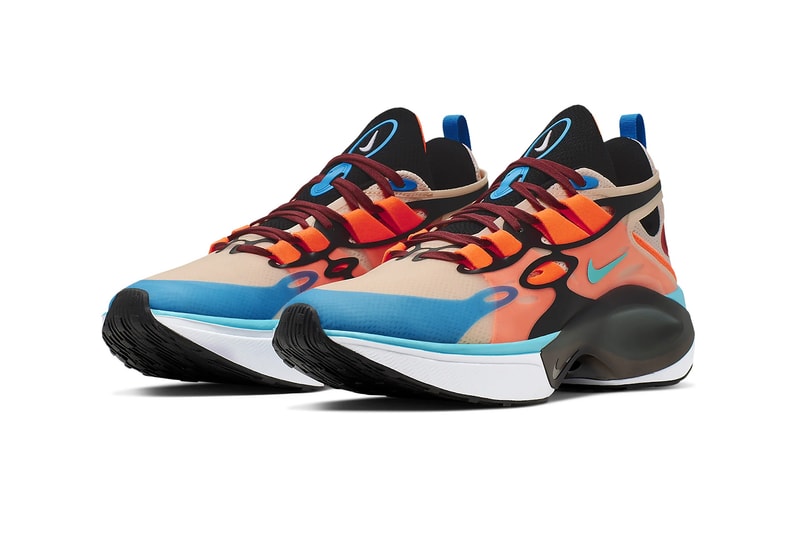 nike signal d ms x sneakers orange blue aqua white release shoe footwear guava ice hyper crimson 