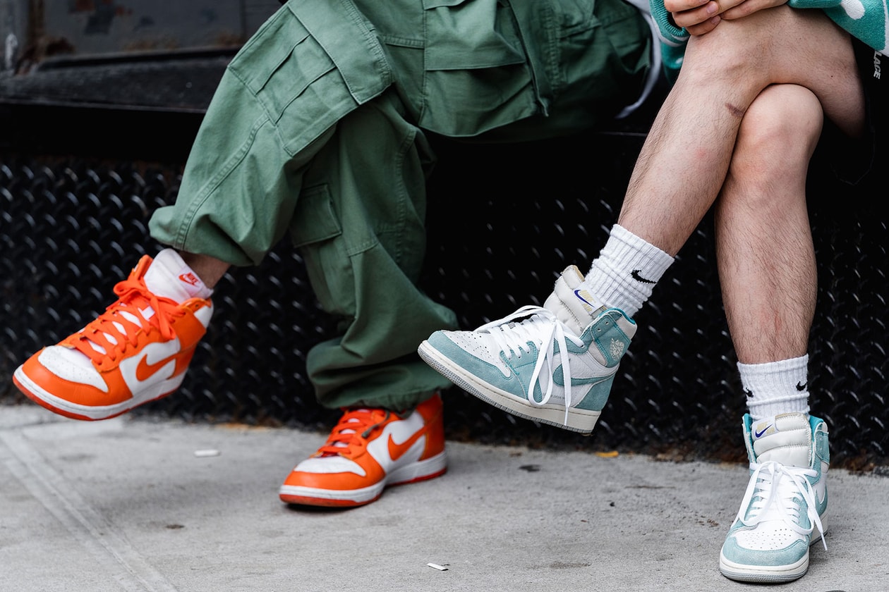 best street style sneakers new york fashion week nyfw nike Flyknit adidas comme des garcons sacai shox yeezy boost 700 balenciaga track converse pro leather ss20 spring summer 2020 