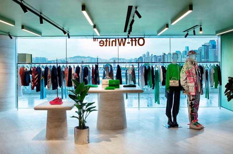 off white hong kong store victoria harbour k11 interior