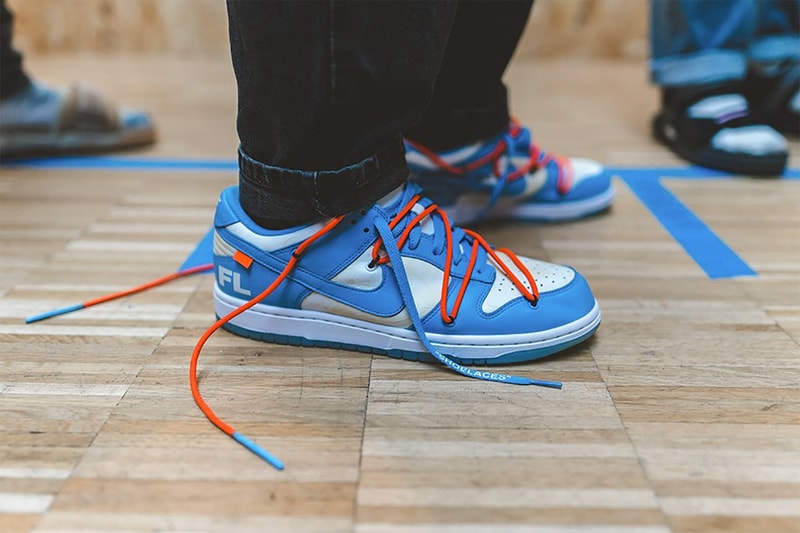 off white nike dunk low virgil abloh yellow black pink green red blue white release
