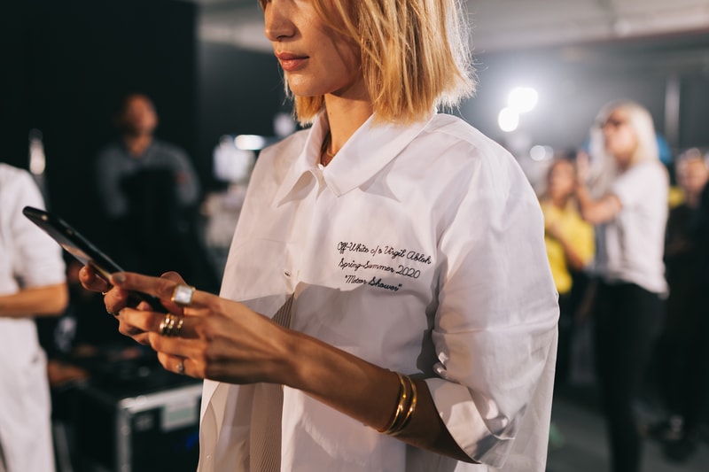 Off-White Spring/Summer 2020 Collection Backstage Gigi Hadid Bella Hadid Adut Akech Alek Wek Virgil Abloh Peggy Gou Halsey Sita Abellan