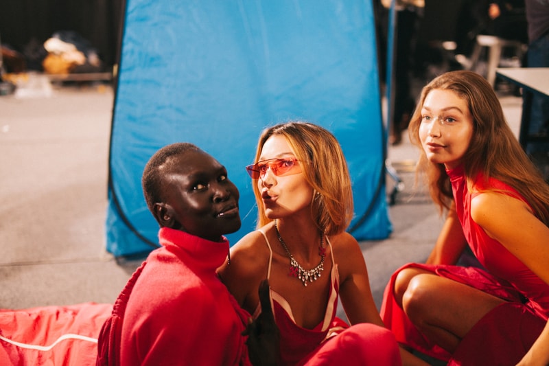 Off-White Spring/Summer 2020 Collection Backstage Gigi Hadid Bella Hadid Adut Akech Alek Wek Virgil Abloh Peggy Gou Halsey Sita Abellan