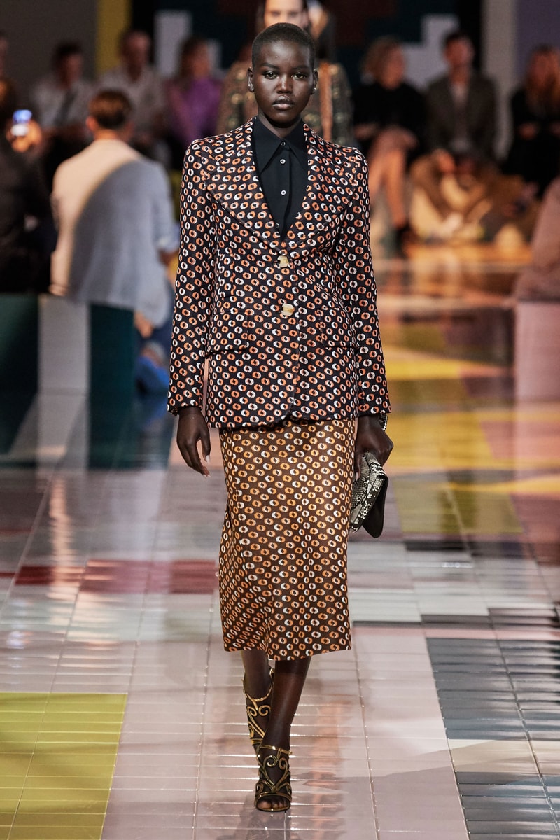 Prada Spring Summer 2020 Collection Milan Fashion Week Blazer Skirt Brown White