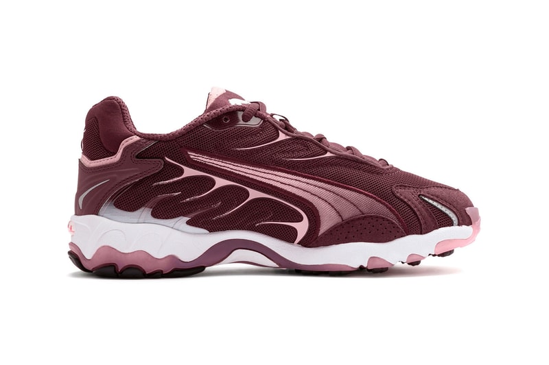 puma inhale flares womens sneakers vineyard wine burgundy black white