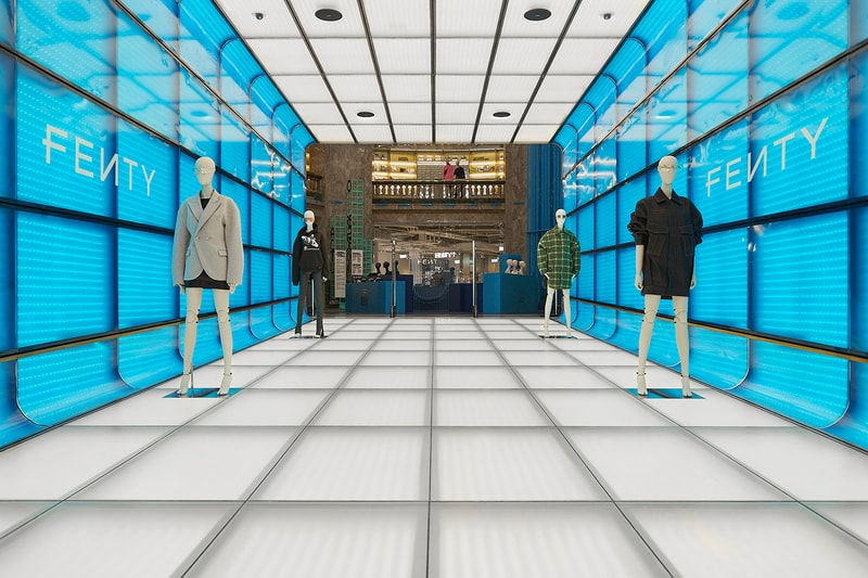 rihanna fenty pop up galeries lafayette champs elysees paris fashion clothes 