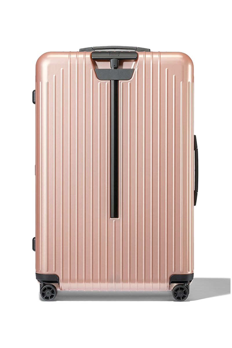 rimowa essential lite suitcase luggage bags rose gold pink black travel cabin check in
