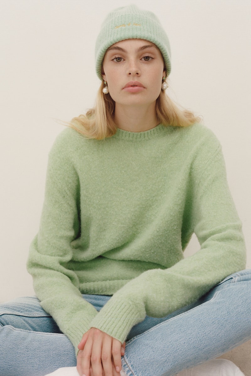 Sporty & Rich x Harmony Emily Oberg Collaboration Lookbook Collection Sweaters Logo Knits Beanie 