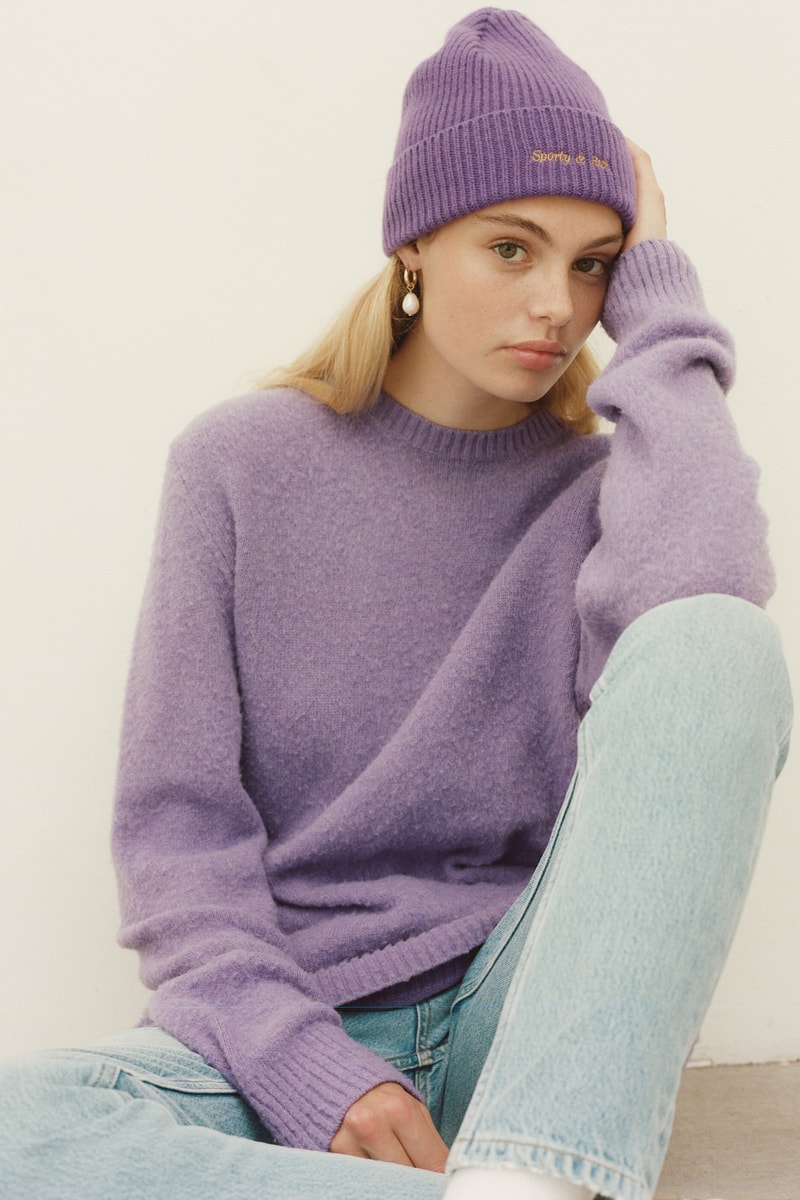 Sporty & Rich x Harmony Emily Oberg Collaboration Lookbook Collection Sweaters Logo Knits Beanie 