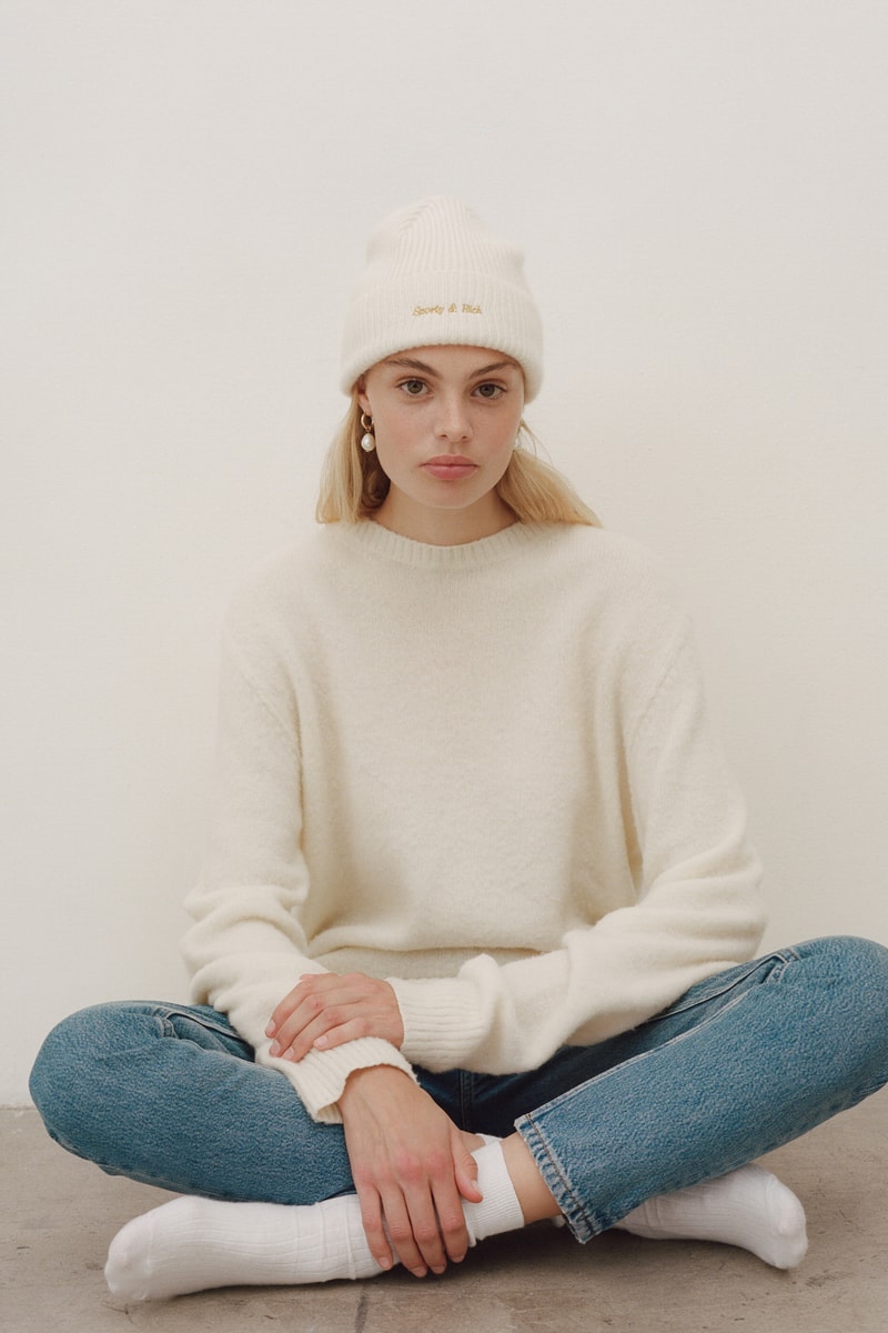 Sporty & Rich x Harmony Emily Oberg Collaboration Lookbook Collection Sweaters Logo Knits Beanie 