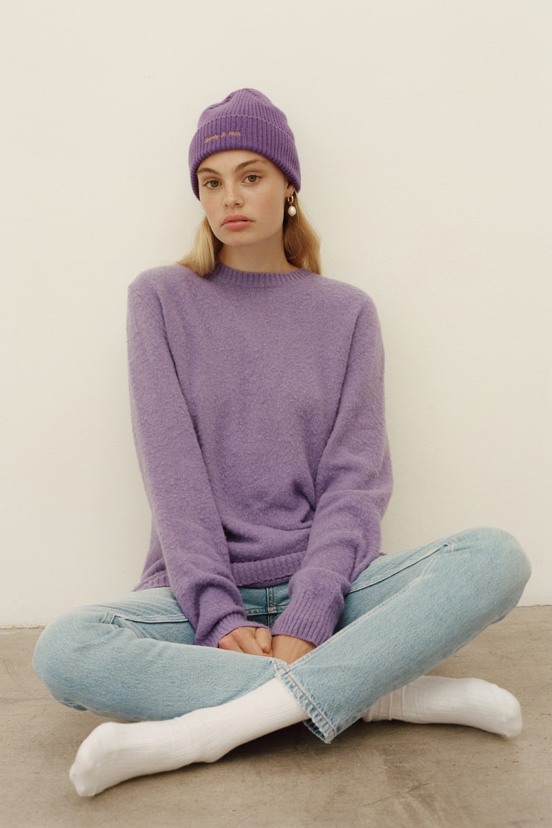 Sporty & Rich x Harmony Emily Oberg Collaboration Lookbook Collection Sweaters Logo Knits Beanie 