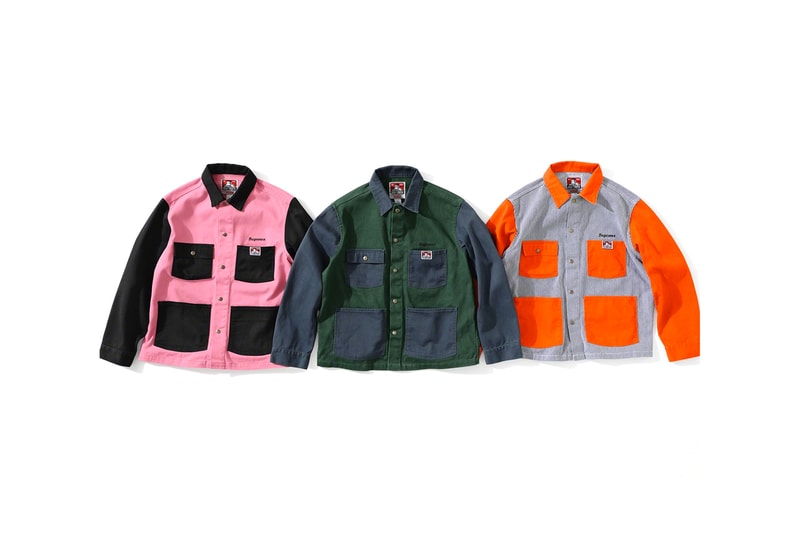 supreme ben davis fall collection jackets shirts overalls pants beanies fashion workwear