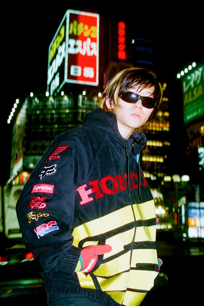 supreme honda fox racing fall winter collection jackets sweatshirts pants goggles gloves helmets