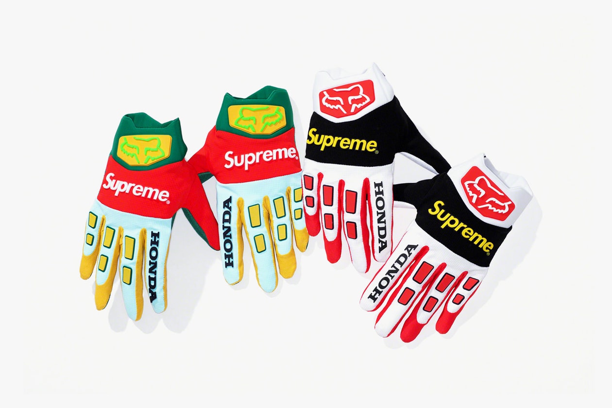 supreme honda fox racing fall winter collection jackets sweatshirts pants goggles gloves helmets