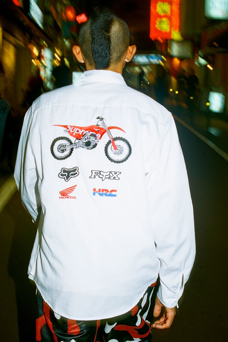supreme honda fox racing fall winter collection jackets sweatshirts pants goggles gloves helmets