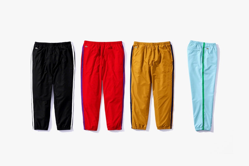 supreme lacoste fall winter collection jackets hoodies pants hats beanies release date clothes fashion