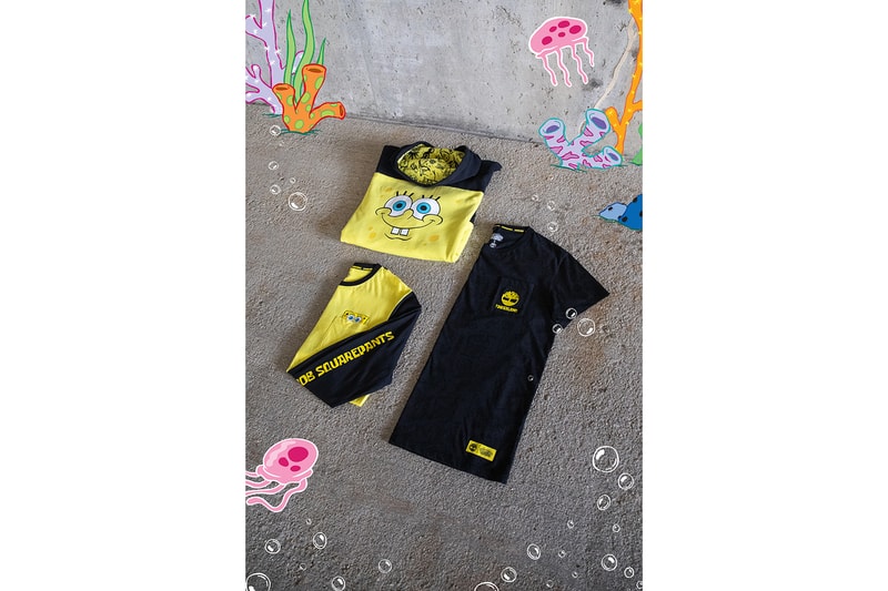timberland spongebob squarepants collaboration boots blue black release date footwear shoes jackets hoodies shorts shirts apparel mens kids