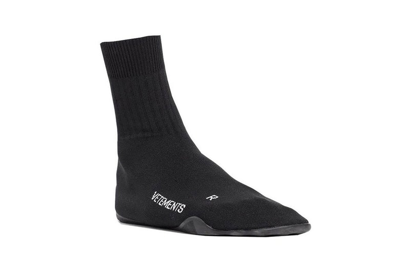 vetements karate anarchy sock sneakers shoes black release 