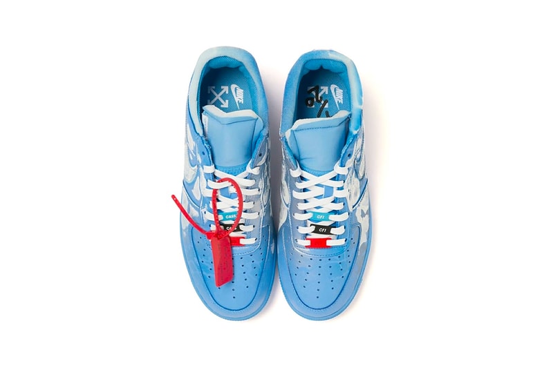 virgil abloh mca chicago cassius hirst nike air force 1 07 sneakers collaboration blue release footwear shoes sneakerhead